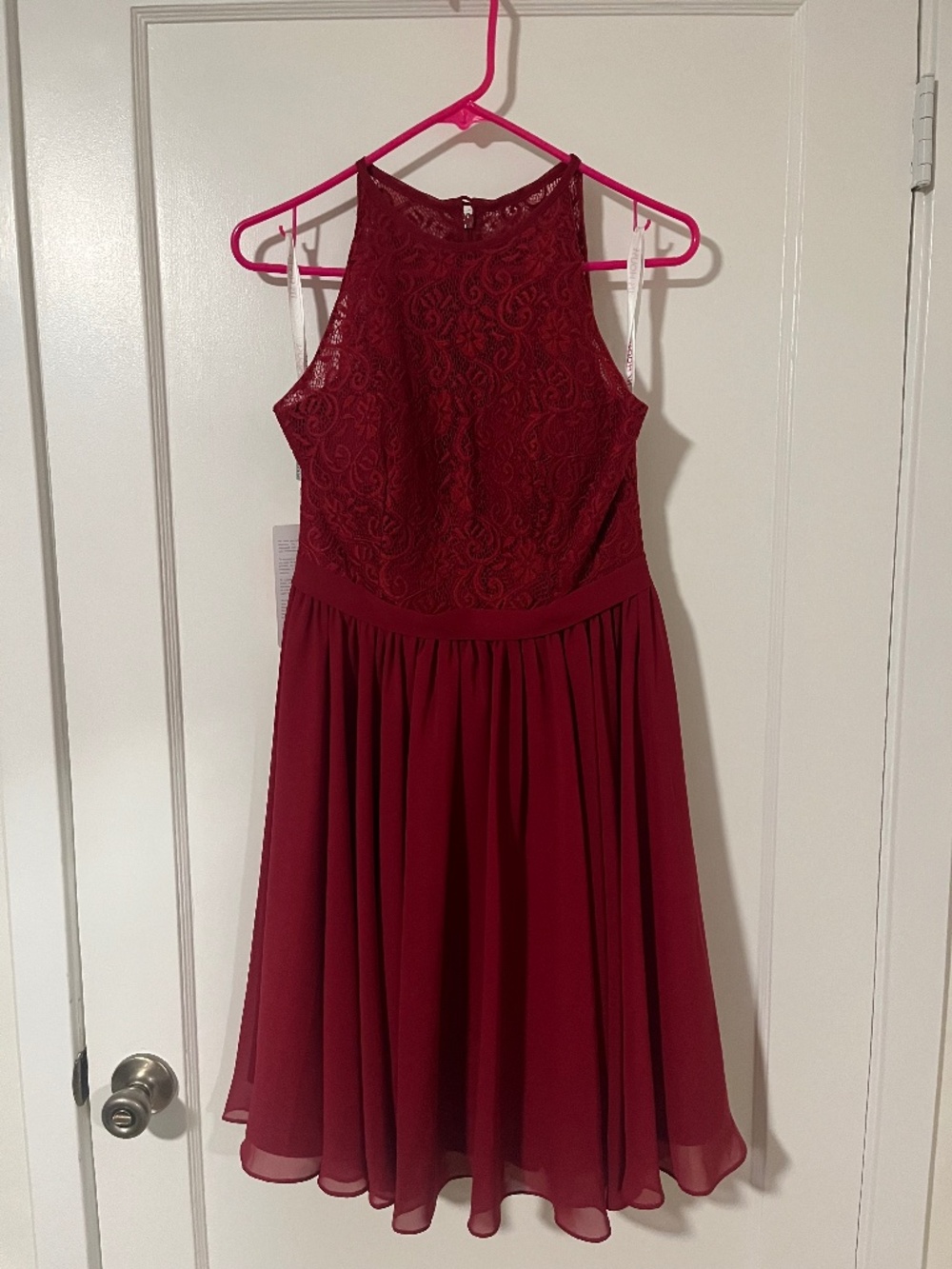Burgundy cocktail dress
